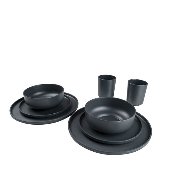 Bo-Camp Industrial Collection Patom Tableware Set 16 Piece Anthracite