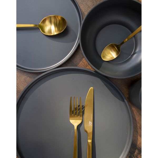 Bo-Camp Industrial Collection Patom Tableware Set 16 Piece Anthracite