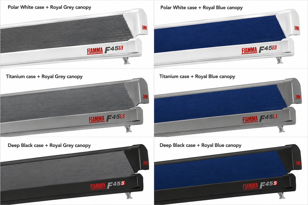 Fiamma F45S Wall Mounted Awning (190–425cm) (1.9m-4.25m) 5 Colours