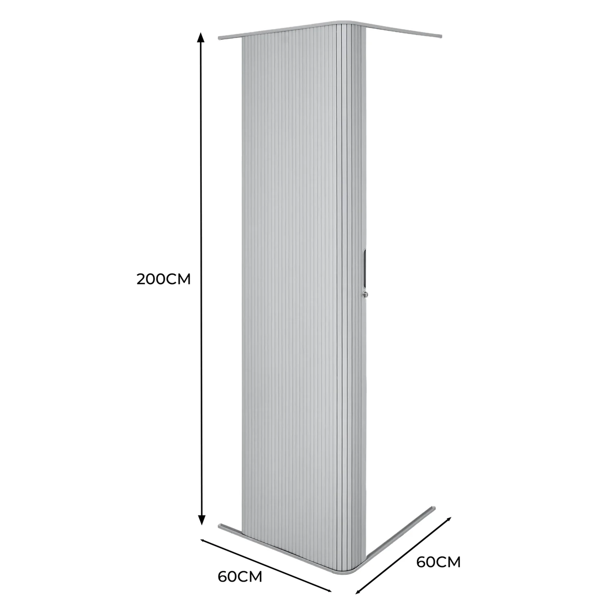 Tambour Shower Door Silver