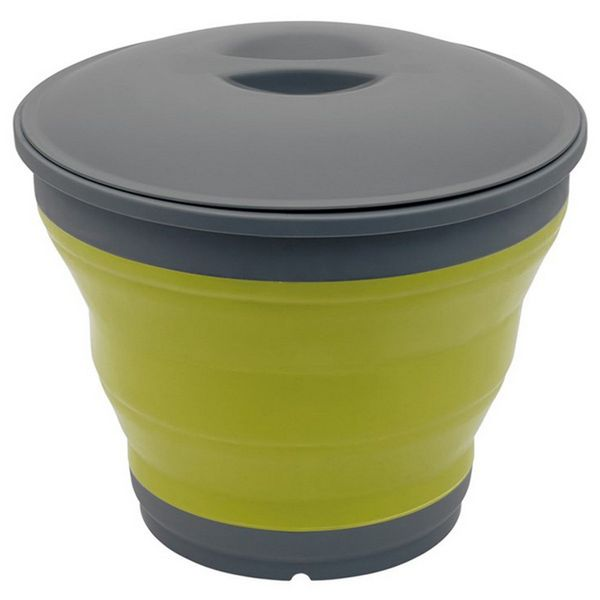Outwell Collaps Foldable Bucket with Lid Green | 7.5L Collapsible Camping Bucket