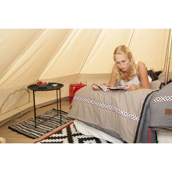 Bo-Camp Industrial Collection Harlem Side Table – Folding Metal Camping Side Table