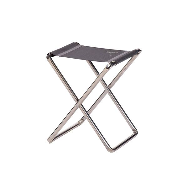 Crespo AL/301 Folding Camping Stool & Footrest Dark Grey
