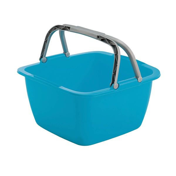 Bo-Camp Square Washing Bowl 18.5L Blue | Large Camping Washing Up Bowl