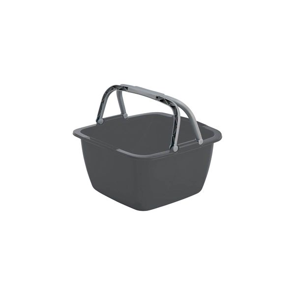 Bo-Camp Square Washing Bowl 18.5L Grey | Large Camping Washing Up Basin