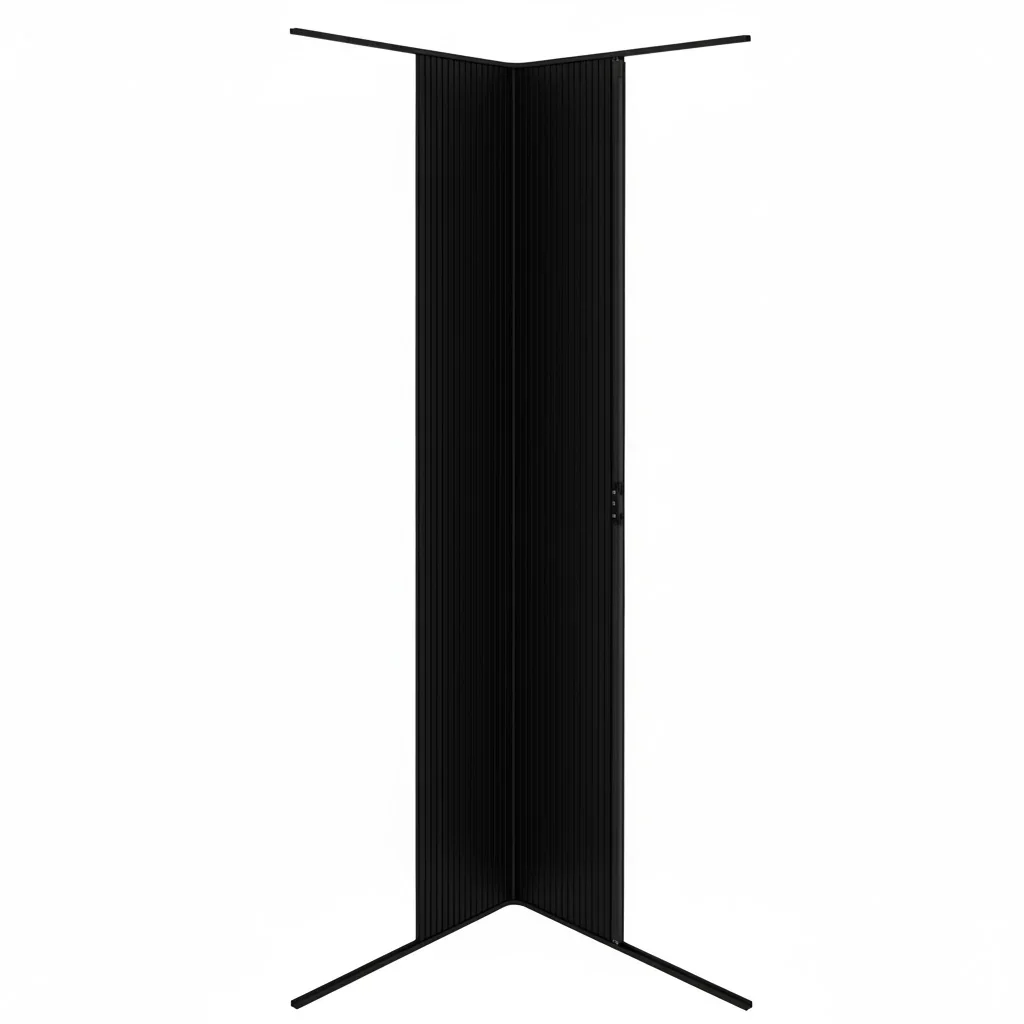 Tambour Shower Door Black