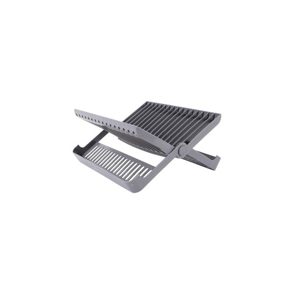 Bo-Camp Foldable Dish Drainer Grey | Space-Saving Caravan & Camping Drying Rack