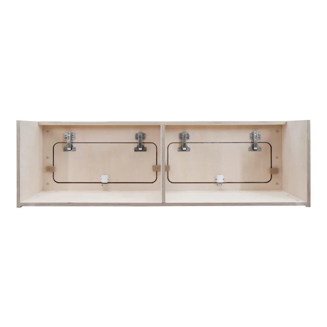 Overhead Camper Cabinet with Black Trim 120cm x 35cm x 35cm