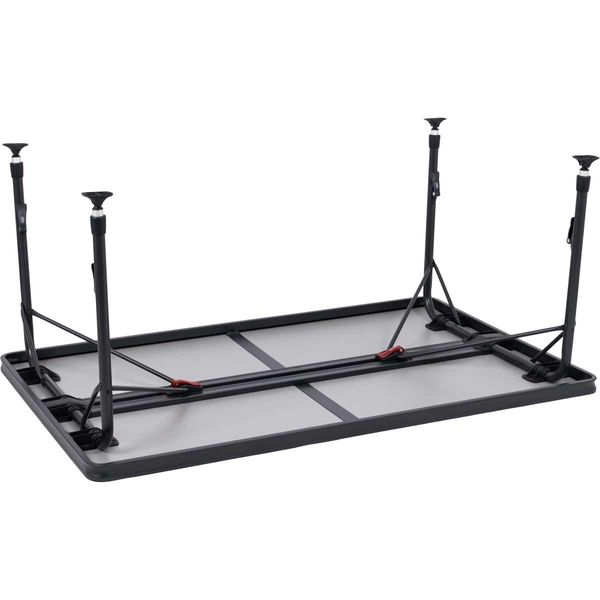 Crespo AP/276-89 Camping Table 140 x 85cm – Premium Adjustable Folding Table for 6 People