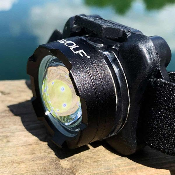 Wolf Outdoors VEX-150 Rechargeable LED Head Torch | Lightweight 150 Lumen Powerbeam Headlamp