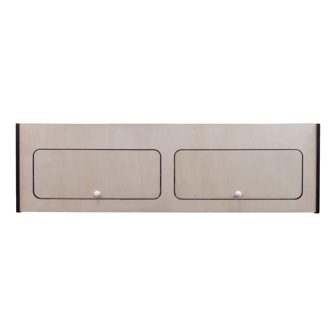 Overhead Camper Cabinet with Black Trim 120cm x 35cm x 35cm