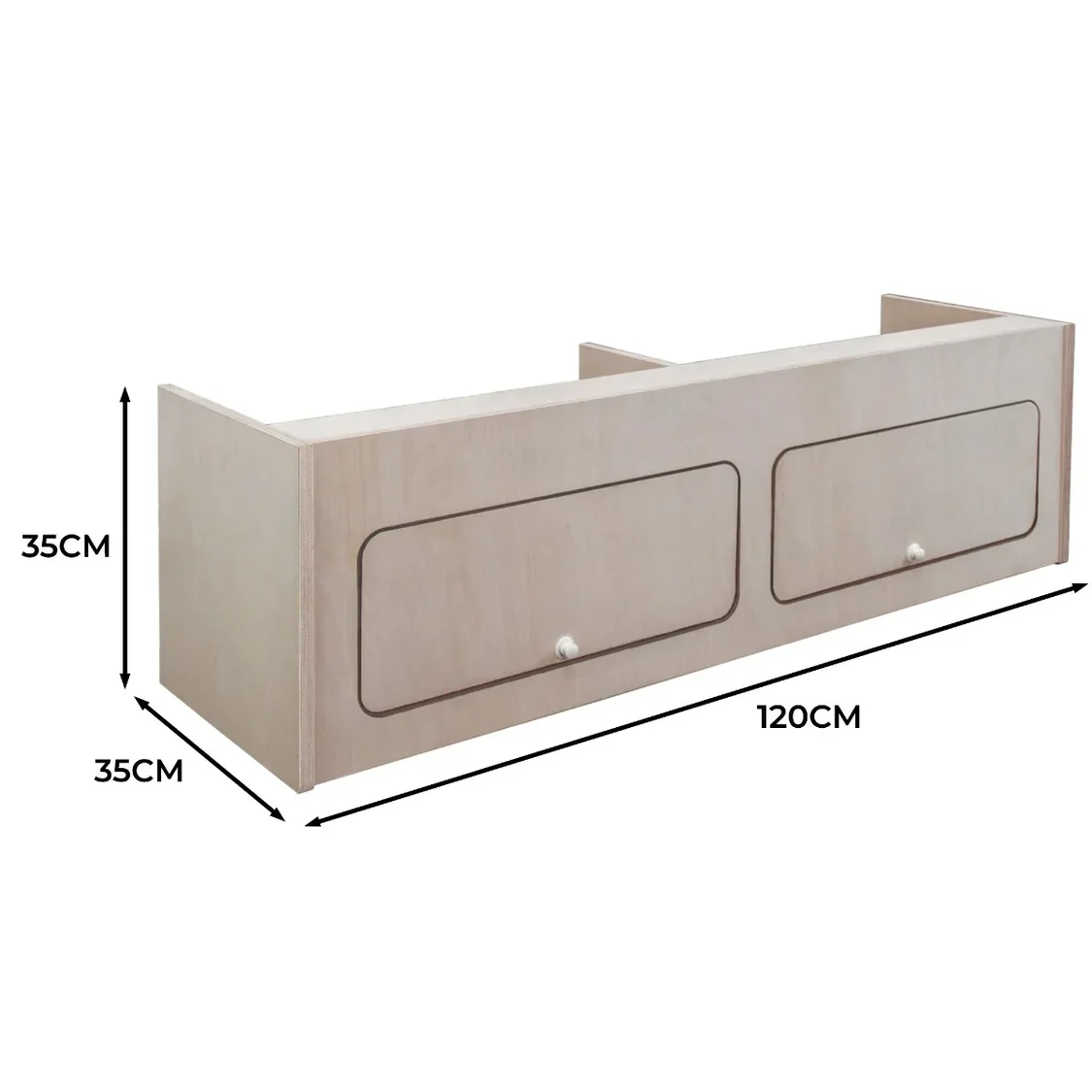 Overhead Camper Cabinet 120cm x 35cm x 35cm