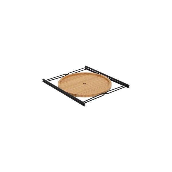 Bo-Camp Urban Collection Carnaby Bamboo Side Table – Folding Camping Table with Removable Tray