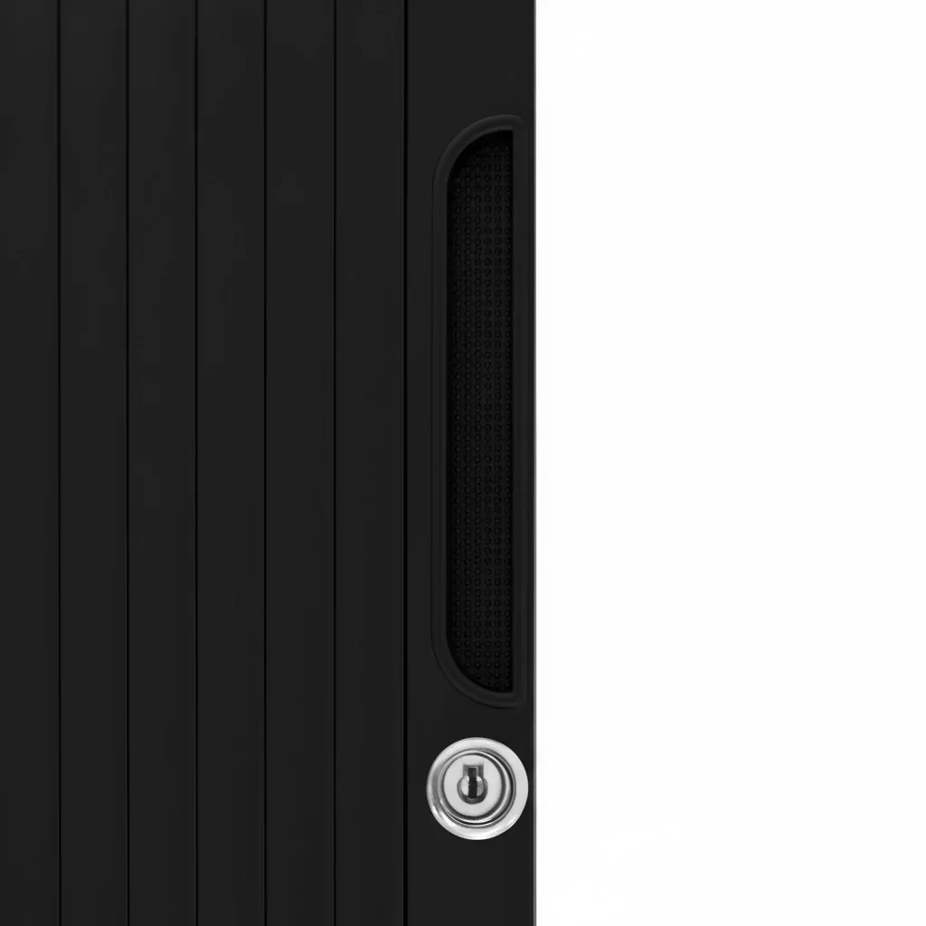Tambour Shower Door Black