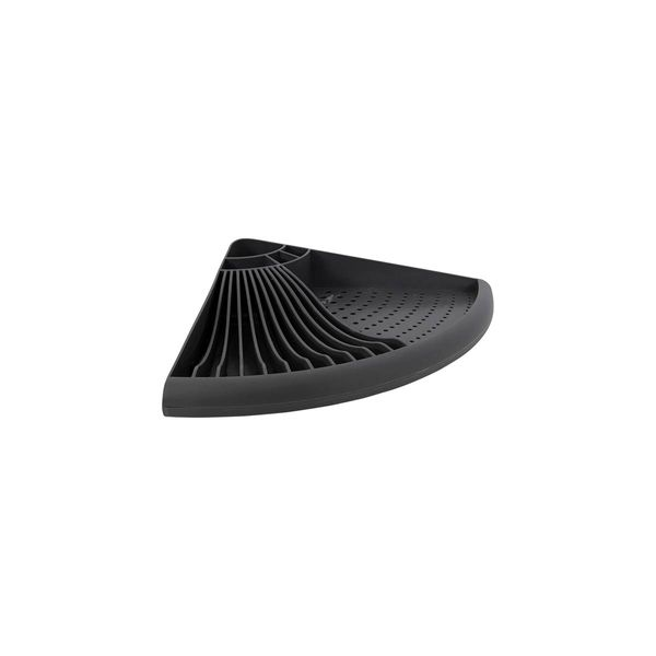 Gimex Compact Corner Dish Drainer Grey | Space Saving Caravan & Camping Drying Rack