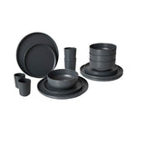 Bo-Camp Industrial Collection Patom Tableware Set 16 Piece Anthracite