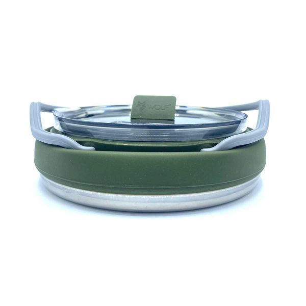 Wolf Outdoors EzyStow Collapsible Kettle 1L – Olive Green