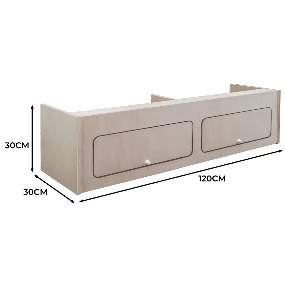 Overhead Camper Cabinet 120cm x 30cm x 30cm