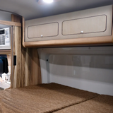 Overhead Camper Cabinet with Black Trim 120cm x 35cm x 35cm