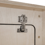 Overhead Camper Cabinet with Black Trim 120cm x 25cm x 25cm