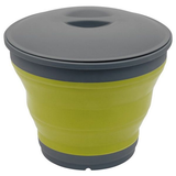Outwell Collaps Foldable Bucket with Lid Green | 7.5L Collapsible Camping Bucket