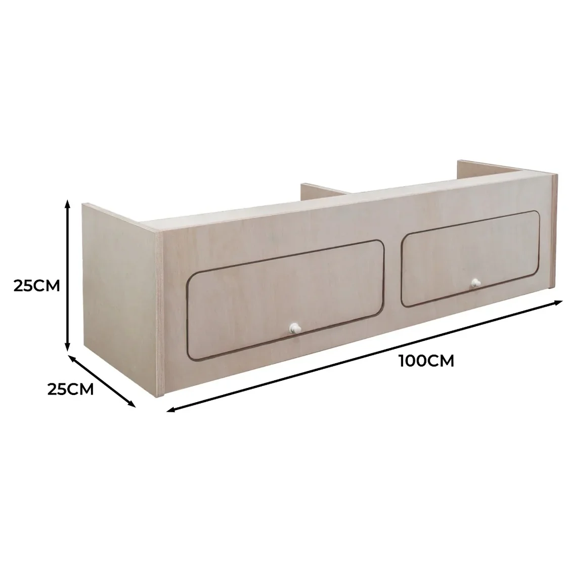 Overhead Camper Cabinet 100cm x 25cm x 25cm