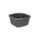 Bo-Camp Square Washing Bowl 13L Grey | Compact Camping Washing Up Basin