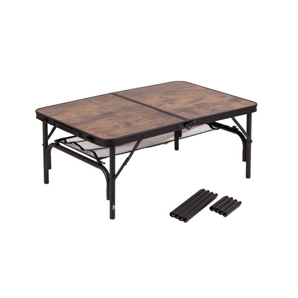 Bo-Camp Industrial Collection Decatur Folding Table 90 x 60cm – Adjustable Height Camping Table