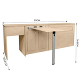 Camper Kitchen Pod with Silver Compressor Fridge RHD