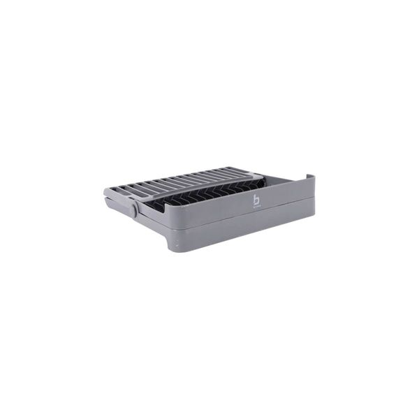 Bo-Camp Foldable Dish Drainer Grey | Space-Saving Caravan & Camping Drying Rack