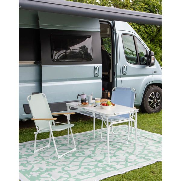 Bo-Camp Pastel Collection Yvoire Folding Camping Table 90 x 60cm – Adjustable Height Suitcase Table