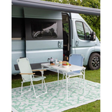 Bo-Camp Pastel Collection Yvoire Folding Camping Table 90 x 60cm – Adjustable Height Suitcase Table