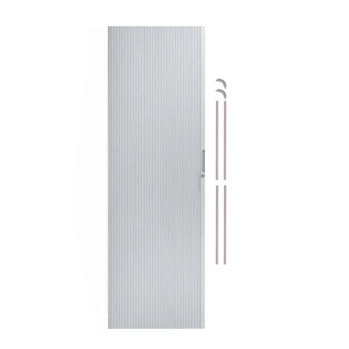 Tambour Shower Door Silver