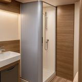 Tambour Shower Door Silver