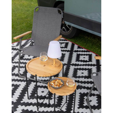Bo-Camp Urban Collection Carnaby Bamboo Side Table – Folding Camping Table with Removable Tray