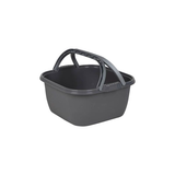 Bo-Camp Square Washing Bowl 13L Grey | Compact Camping Washing Up Basin