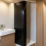 Tambour Shower Door Black