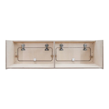 Overhead Camper Cabinet with Black Trim 120cm x 35cm x 35cm