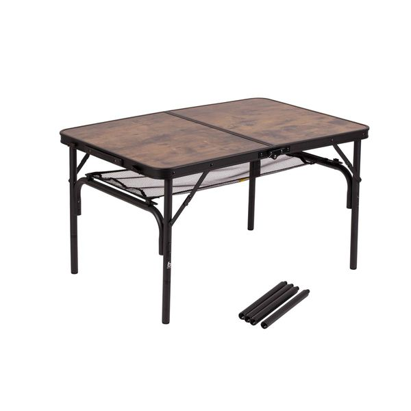 Bo-Camp Industrial Collection Decatur Folding Table 90 x 60cm – Adjustable Height Camping Table