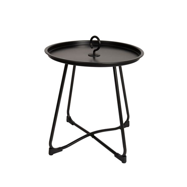 Bo-Camp Industrial Collection Palmetto Side Table – Removable Tray Top & Carry Handle