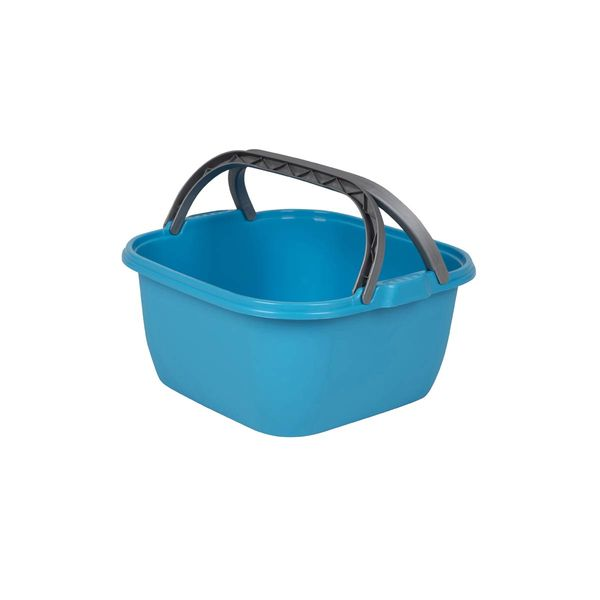 Bo-Camp Square Washing Bowl 13L Blue | Compact Camping Washing Up Basin