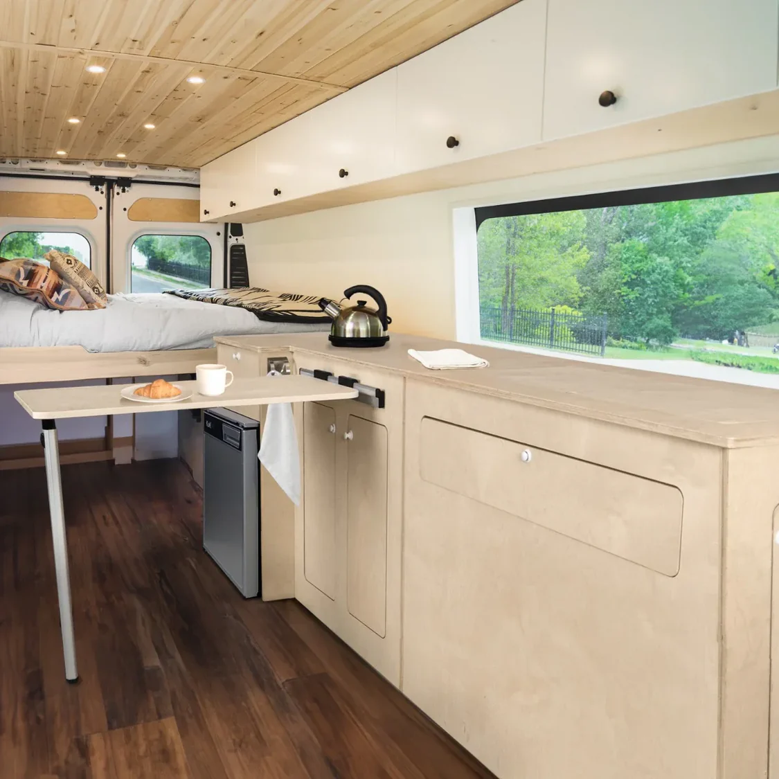Camper Kitchen Pod with Silver Compressor Fridge RHD