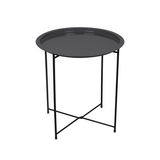 Bo-Camp Industrial Collection Harlem Side Table – Folding Metal Camping Side Table