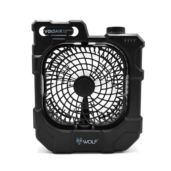 Wolf Outdoors VoltAir 3-in-1 Fan, Light & Power Bank | Rechargeable Camping Cooling Station