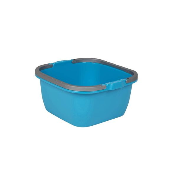 Bo-Camp Square Washing Bowl 13L Blue | Compact Camping Washing Up Basin