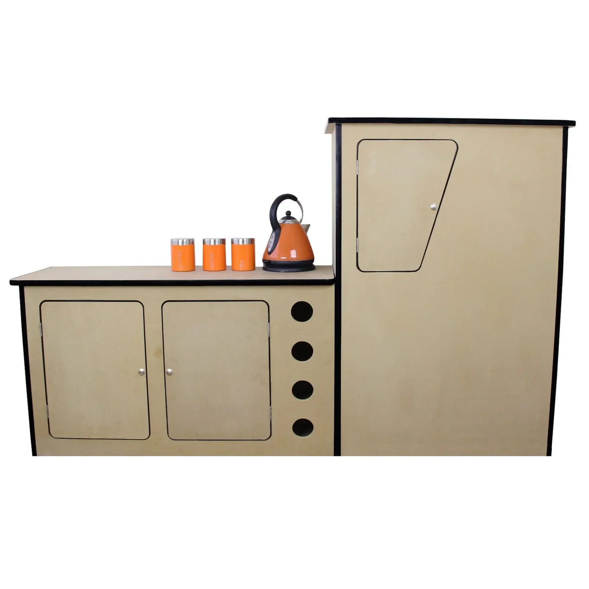 MDF Camper Van Kitchen Unit with Grey 11sqm Anthracite Van Lining & Glue