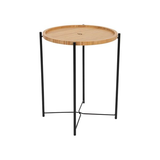 Bo-Camp Urban Collection Carnaby Bamboo Side Table – Folding Camping Table with Removable Tray